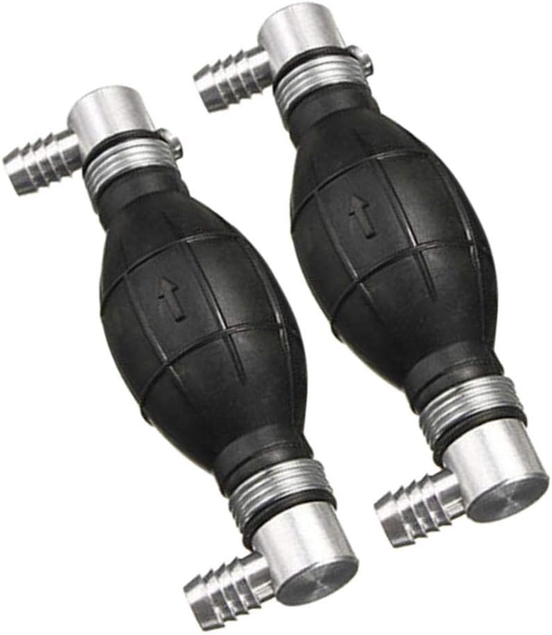 Lot De 2 Pompes à Main D’amorçage Carburant 8 Mm – En Alliage Et Caoutchouc Résistant, Pour Essence, Diesel, Huile, Eau – Pour Bateaux, Motos, Voitures, équipements De Jardin