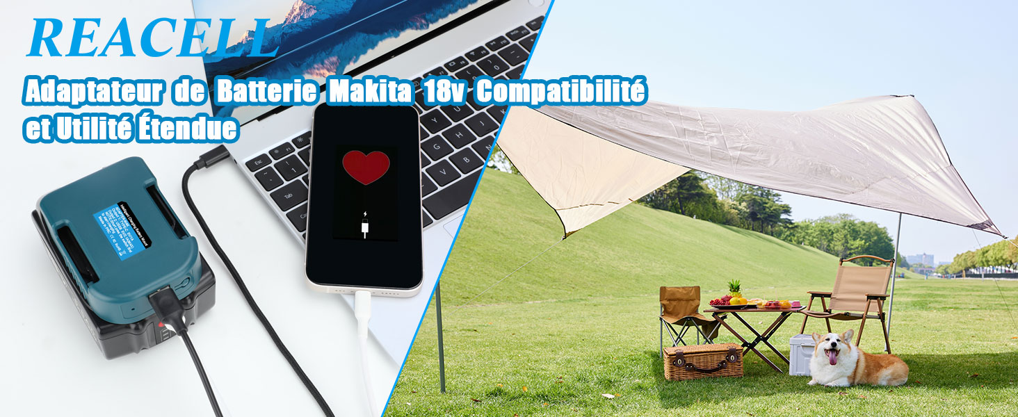 Adaptateur Chargeur Compatible pour Batterie Ma Kita