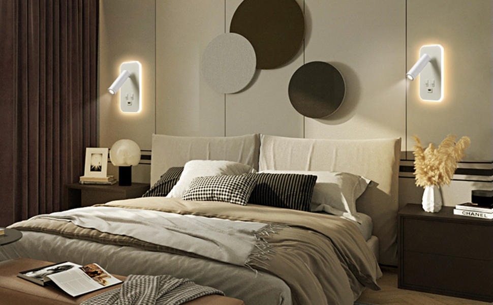lampe de lecture de chevet de chambre