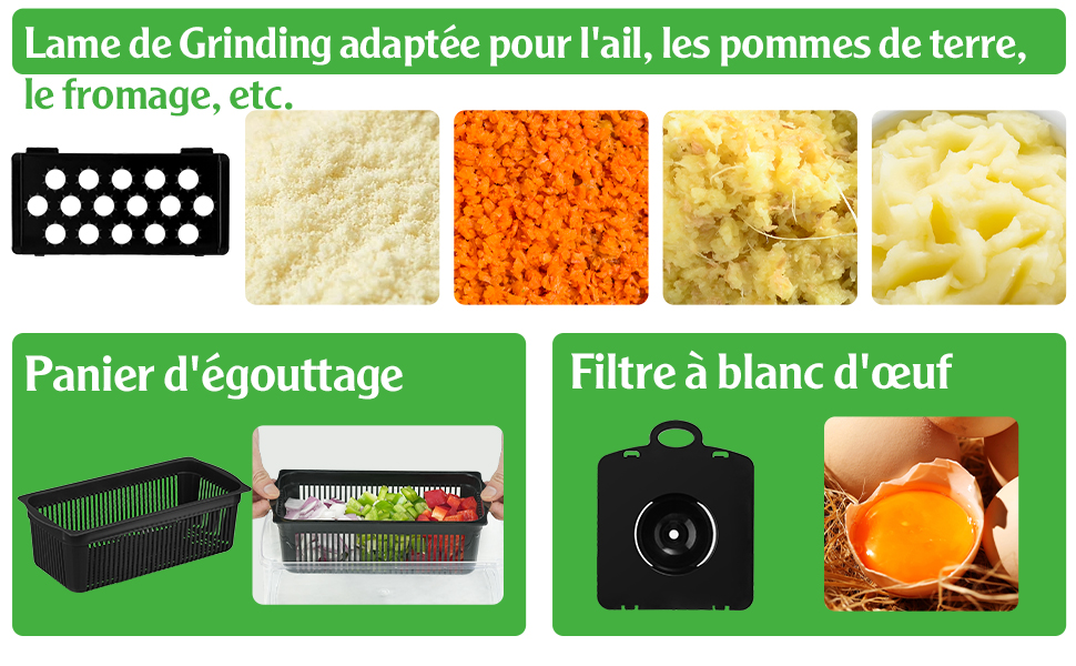 Coupe Legumes Multifonctions，Professionnelle Mandoline Cuisine, 