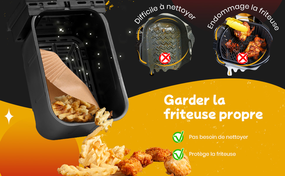 papier sulfurisé pour air fryer