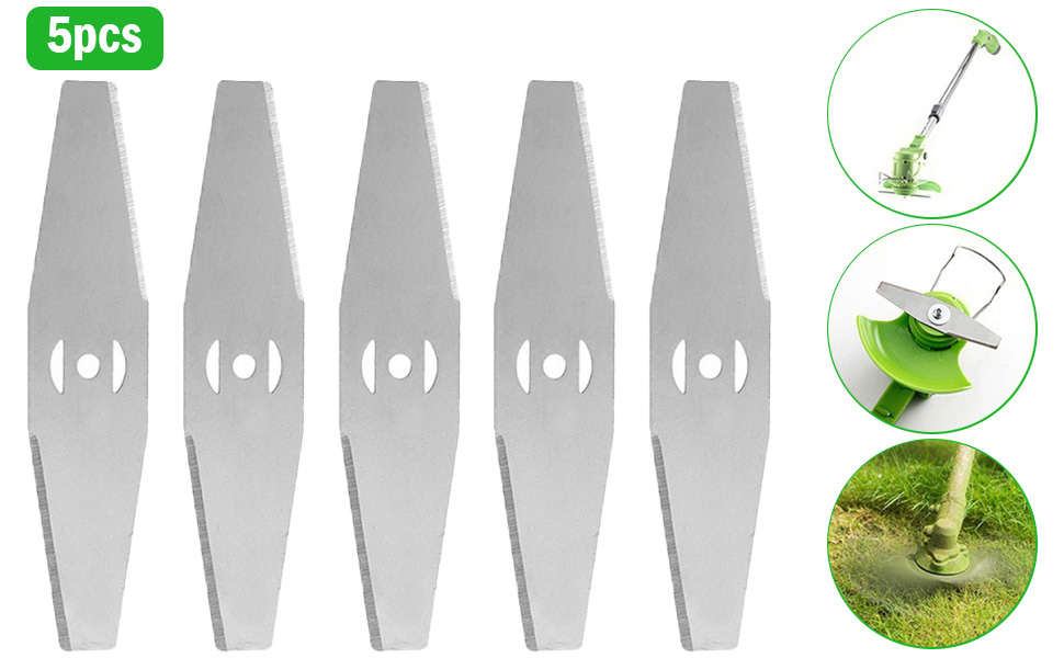 5 fois Lames de rechange pour coupe-herbe