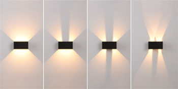 LED Applique Murale intérieur/Extérieur,24W 3000K blanc chaud