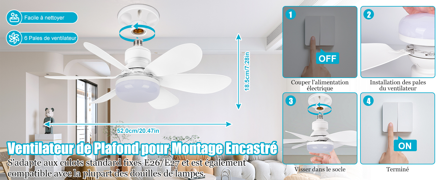 lustre ventilateur de plafond