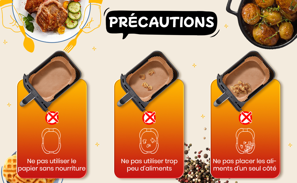 air fryer papier cuisson