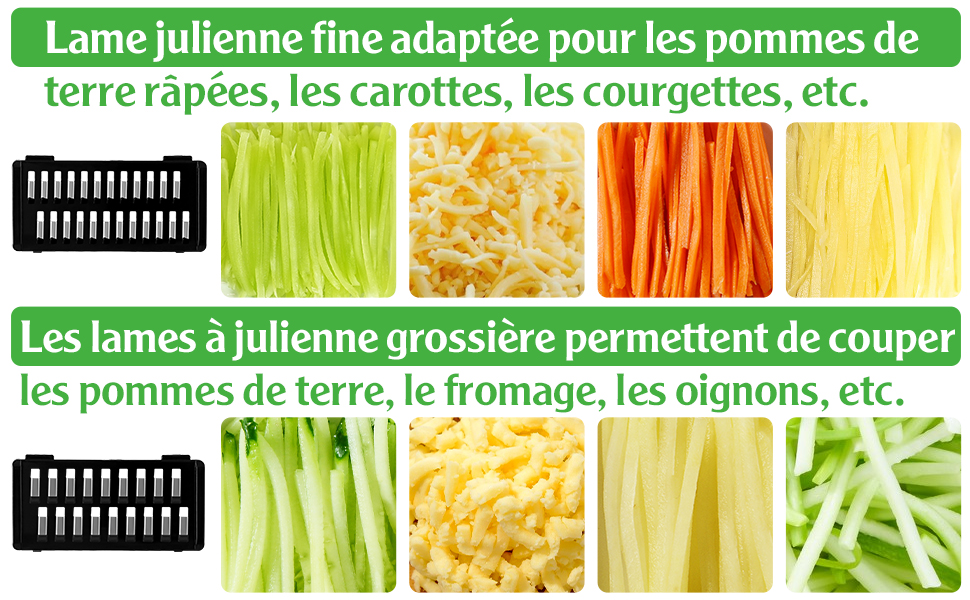 Coupe Legumes Multifonctions，Professionnelle Mandoline Cuisine, 