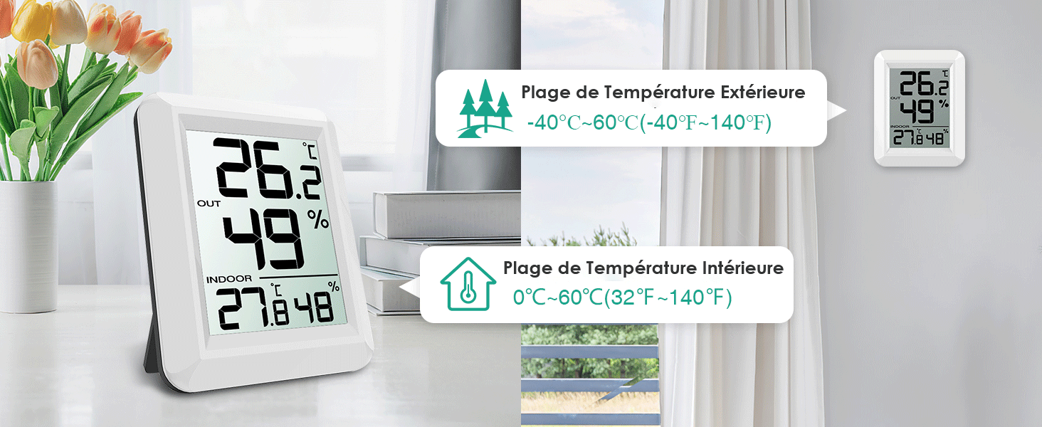 Mini Thermomètre Hygromètre Digital 