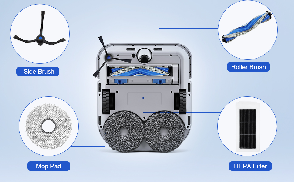 rechange pour Ecovacs Deebot X5 Omni, X5 Pro