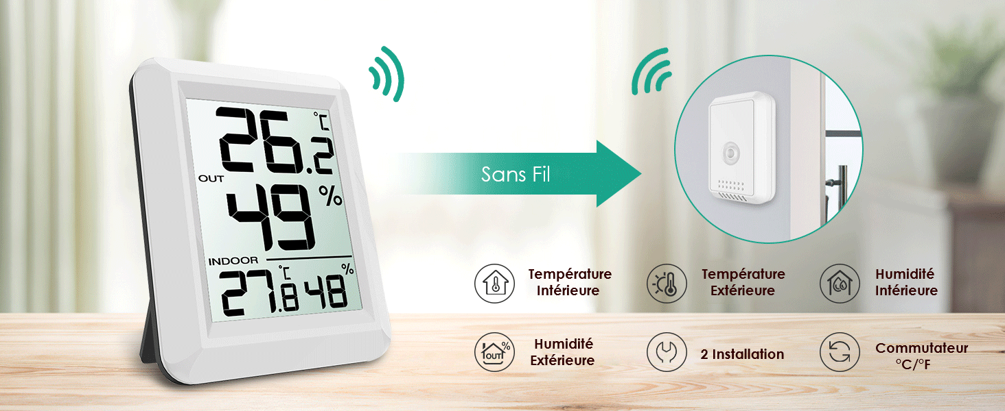 Moniteur de Température et Humidimètre