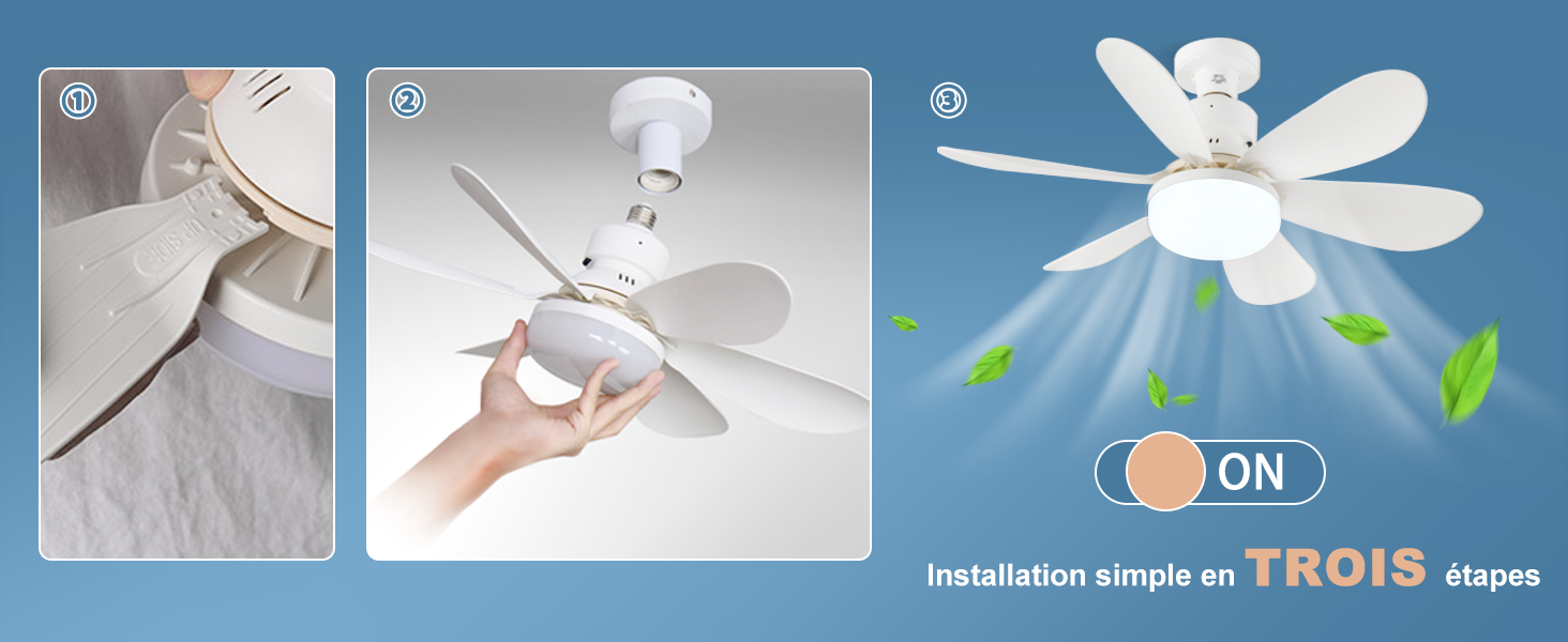 Ventilateur de Plafond avec Lumière