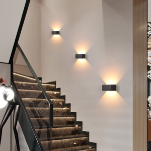 LED Applique Murale intérieur/Extérieur,24W 3000K blanc chaud