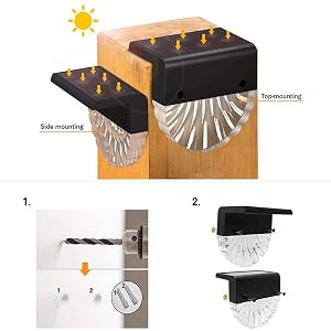 solar fence light