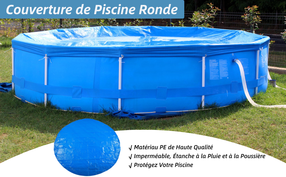 Couverture de sécurité d'hiver pour Piscine Hors-Sol Ronde