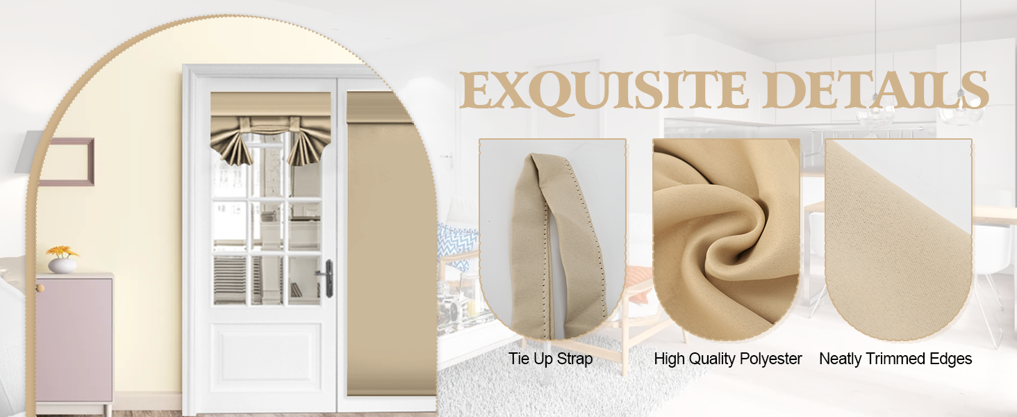Gugxiom 26X68inch French Door Curtain Polyester Elegant