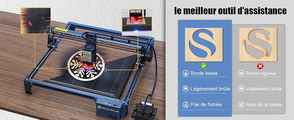 Table en nid d'abeille pour graveur laser