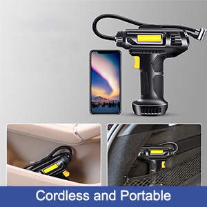 cordless tyre inflator air compressor