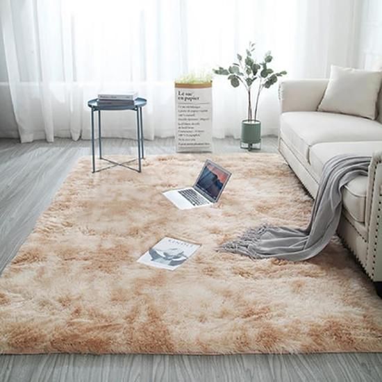 Tapis de Salon 160 x 230cm en Peluche Beige