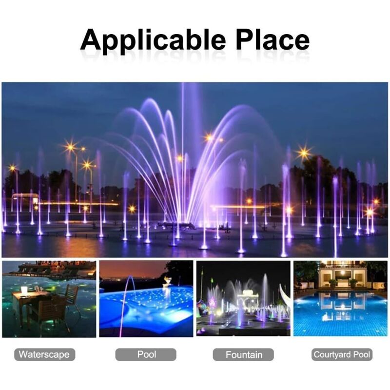 Unterwasserfähiger LED-Projektor, IP67 wasserdichte RGB-Unterwasserbeleuchtung, 10-W-LED-Projektor für die Gartenbeleuchtung mit Schwimmbad und Springbrunnen – 5