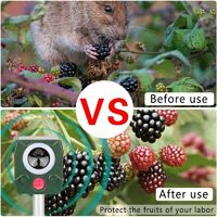Deckon Répulsif Chat Exterieur,Répulsif pour Animaux,Ultrason Souris et Rat Solaire, USB Rechargeable Répulsif Anti Chats Étanche avec 5 Fréquence Réglables pour Chien Chat Pigeons Écureuil Loir Oiseaux