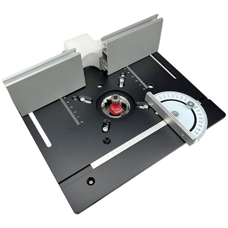 Plaque d'insertion de table de toupie en alliage d'aluminium