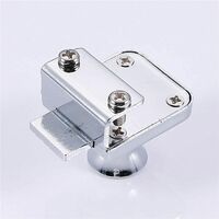 Serrure de porte en verre Thsinde, serrure en acier chromé, serrure de porte en verre, serrure de vitrine de serrure de porte en verre avec, pour porte en verre perceuse de 5 à 8 mm avec 2 clés