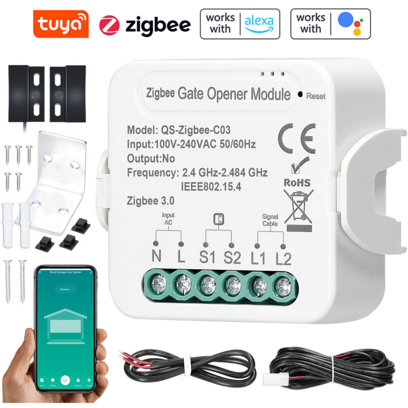  Ouvre-porte de garage intelligent Tuya ZigBee