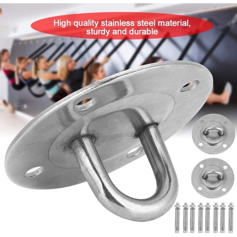 Ahlsen 2 Wandhalterungen für, robuste Haken, geeignet als Halterung für Hängesessel, Hängematten und Boxsäcke, für Yoga, Schaukelzubehör - 5