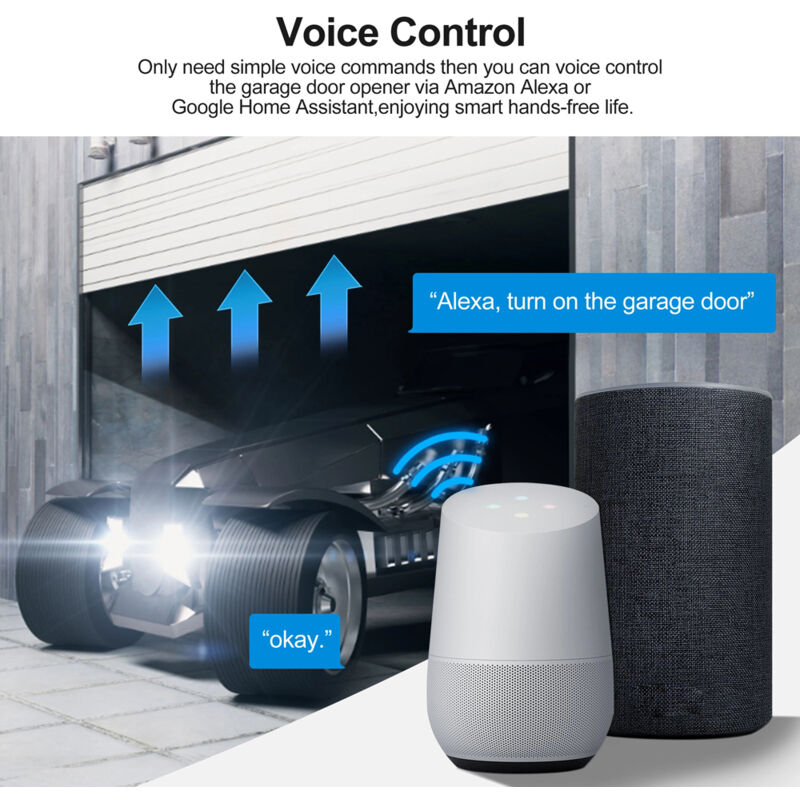 Contrôleur d'ouverture de porte de garage WiFi Tuya