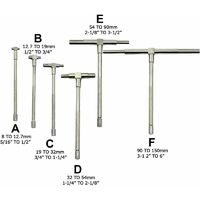 6PCS Précision Télescopique Jauge, 8-150 mm Micromètre Interne Mesure Alésage Kit, argent, six pièces,