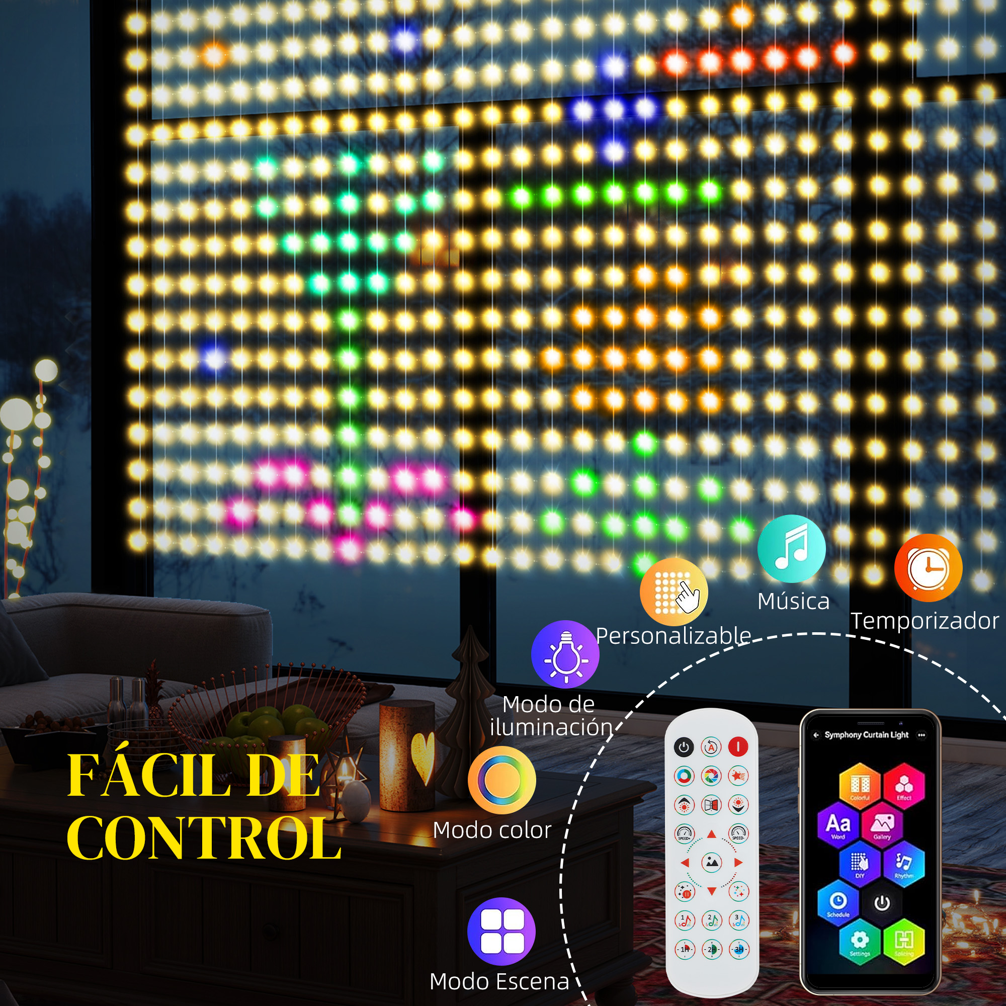 Contrôle double : application Surplife et télécommande