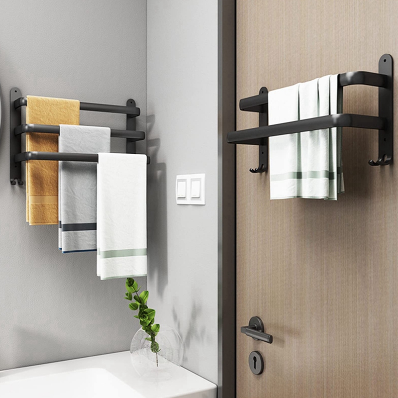 Porte-serviettes mural en aluminium