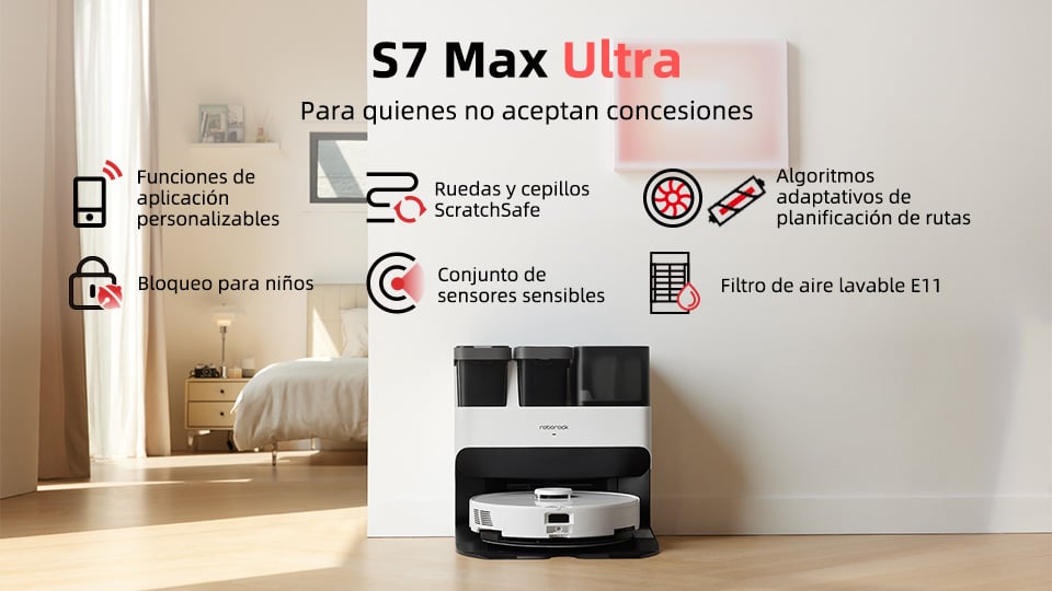 Roborock-Robot aspirador S7 Max Ultra para el hogar, limpiador con lavado  de aire caliente, actualizado de S7 Pro Ultra