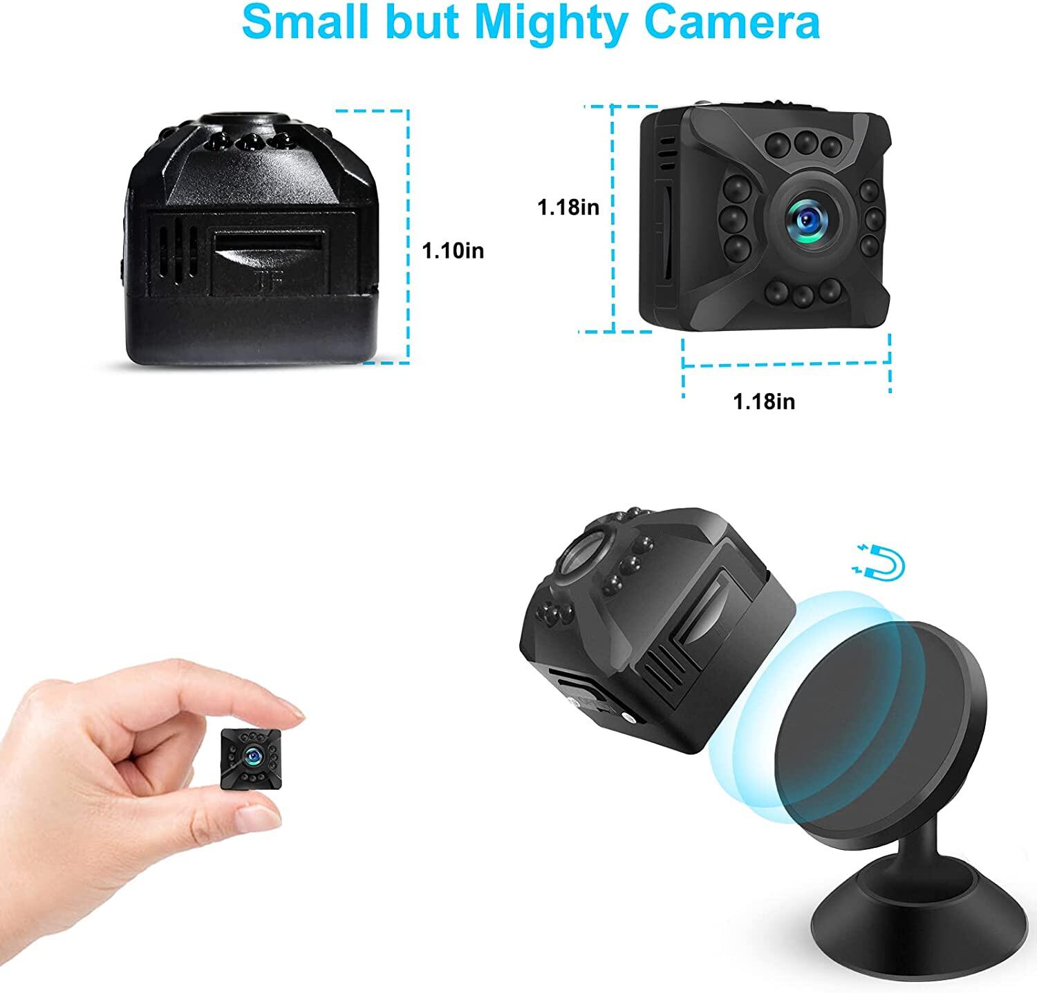 Mini Spy Camera, Wireless Camera 1080P Full HD with Audio and
