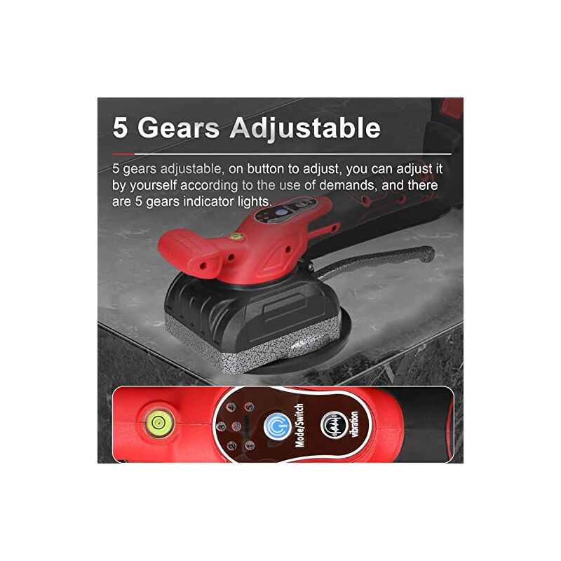 Machine de carrelage 21 V, capacité de charge élevée, pose de carrelage mural, outil vibrant, outils utilitaires de décoration de la maison avec ventouse agrandie