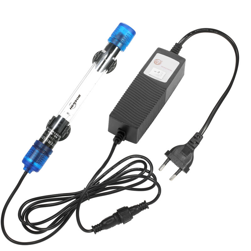 Lampe de stérilisation à lumière UV submersible 7 W pour traitement de désinfection de l'eau des étangs d'aquarium