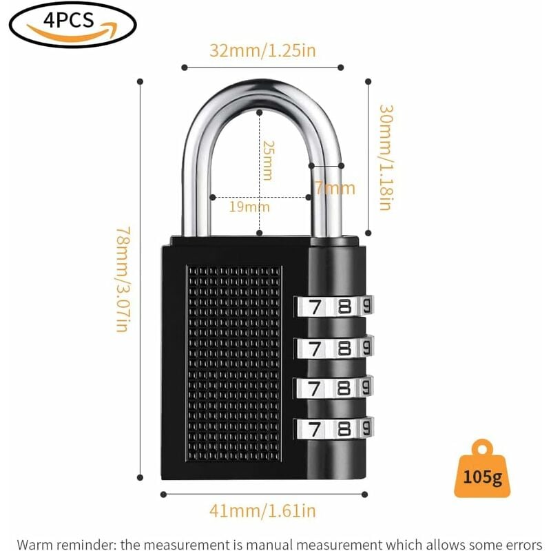 Cadenas à Combinaison De 4 Chiffres 4 Pack Cadenas à Code Rrure à Combinaison Robuste Pour Familles Ecoles Entreprises Casiers à Bagages Et Boîte à Outils -Optimal Serrures Magasin AAHKMJXYDAFdJAOAIMEbOAchMsjc3QZBtjSFHA9dqEpXPa1YmK4 kor0CUUL6 d8wCZkBrsFuaSbaYUs0i4 J ED3vqEOED5LqFrKhoTjl3ZKqwp0VLp7Ia4HhiOYJUcS58=