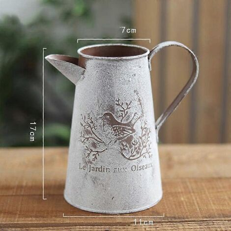 Annaffiatoio Vaso Brocca Francese Decorazione Casa Decorazione Giardino 17cm-- - 2