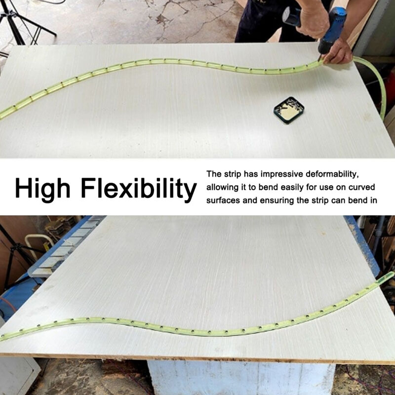 Bande de profilage pratique de 1 m, gabarit de courbe flexible, gabarit de contour de forme complexe fixe réglable, guide d'outil utilitaire pour le travail du bois