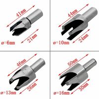 8PCS HSS Fraise à Bouchonner Bois outil de coupe bois Mèches des Bouchons Wood Plug Cutter Drill Bits 6mm /10mm/13mm/16mm