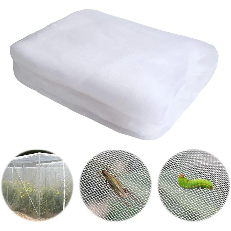 Rete anti-insetti, rete di protezione dagli insetti da 60 maglie 6x2,5 m, rete anti-insetti per piante, rete da giardino, zanzariera, rete di protezione da giardino per proteggere piante e frutti