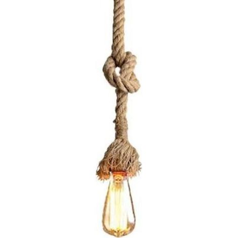 Vue d'ensemble de la suspension en corde de chanvre
