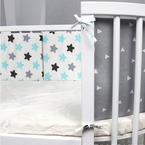 Cellfast – Tour de lit bébé 200 x 30 cm – Barrière anti-collision respirante en coton – Housse lavable et douce pour la peau – Protection contre les dents - 2