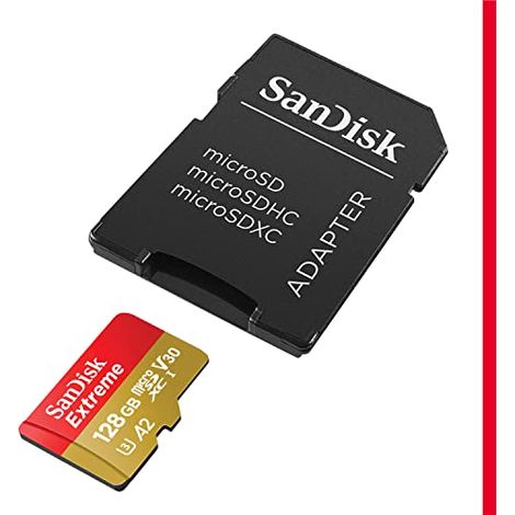 Carte microSDXC 128 Go avec adaptateur