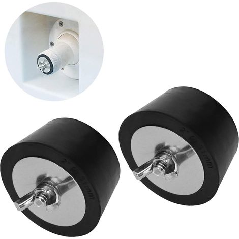 Lntyq 2 Pièces Bouchons D'expansion Bouchons, Piscine Bouchons de Ligne de Retour de Piscine pour, Piscine Spa Garden Entertainment Swimming Pool Accessories, Acier inoxydable, Noir, 5.12.7cm - 5
