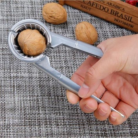Schiaccianoci professionale - Lega di alluminio - Design ergonomico - Impugnatura antiscivolo - 10 cm /><img src=