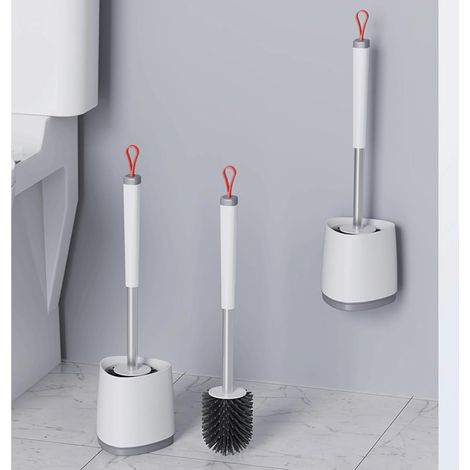 Toilettenbürste, Badezimmerreinigungsbürste, Bürste mit langen, weichen Borsten, Wand-Toilettenbürste, Haushalts-Badezimmerreinigung. - 3