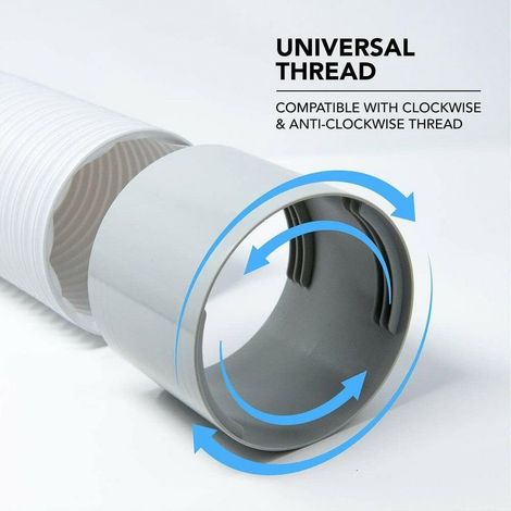 Ersandy – Coupleur d'extension de tuyau climatiseur portable 5,9 pouces – Matériau ABS – Installation sans outil – Améliore l'évacuation de chaleur - 3