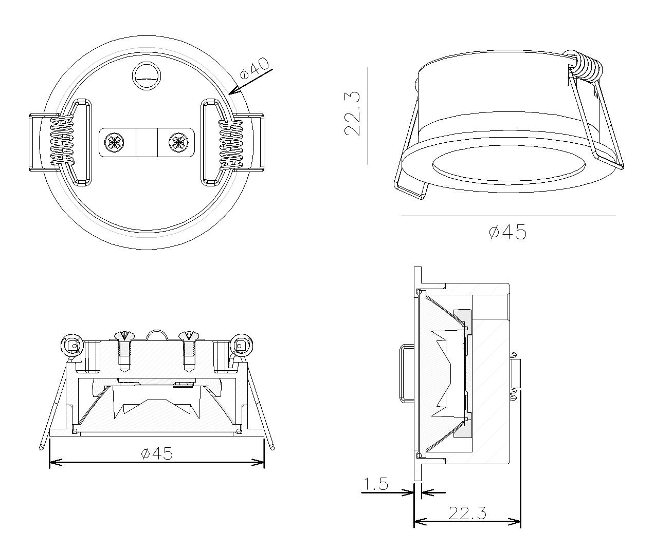 Dessin de spot LED