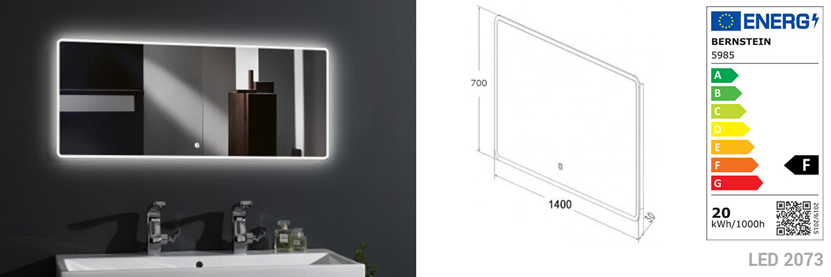 LED light mirror 2073