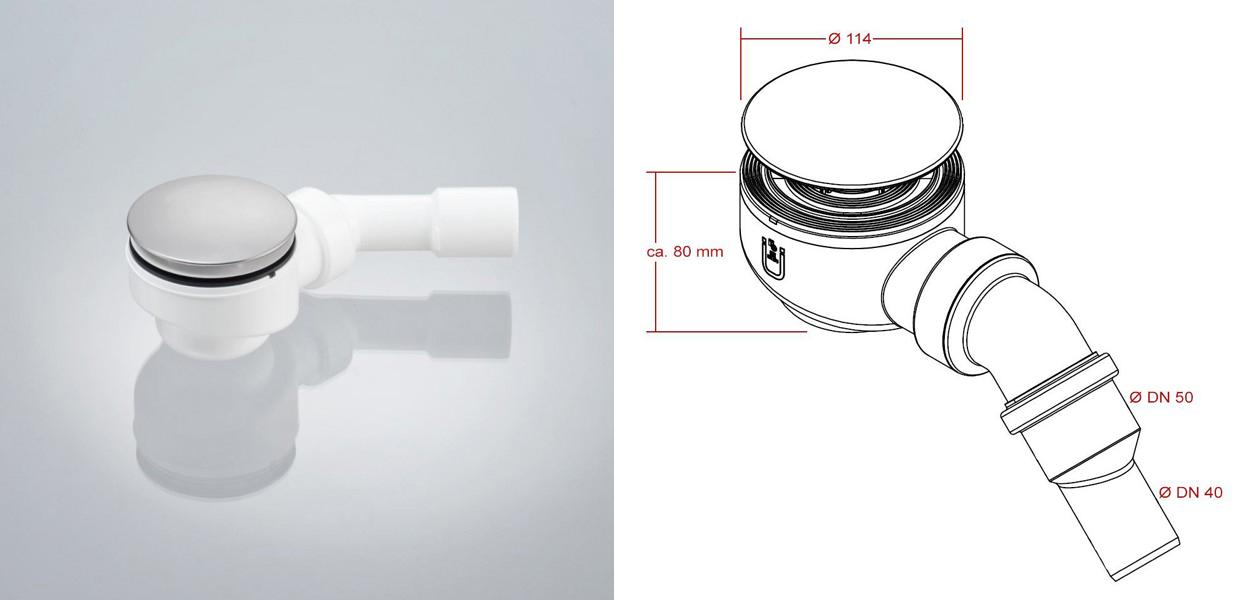 Bonde pour receveur de douche